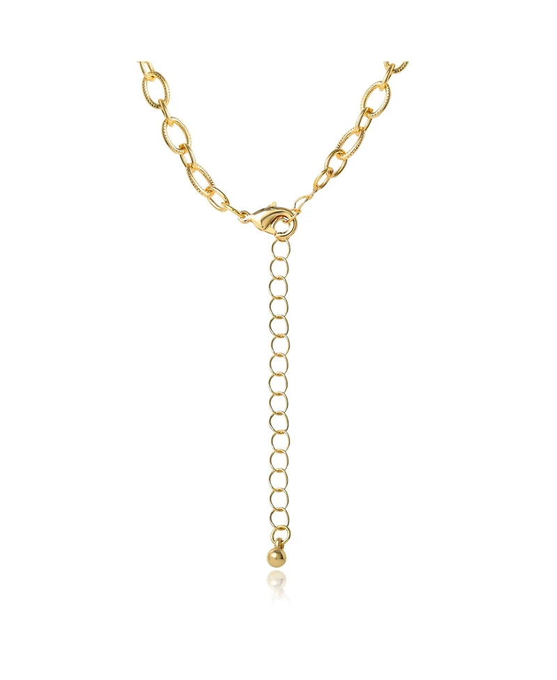 Jessica Simpson Ocean Charms Necklace for Women, Gold-Tone Chunky Necklace with Charms