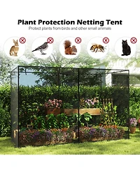 Sugift Crop Cages with Ground Stakes for Garden Plant Support