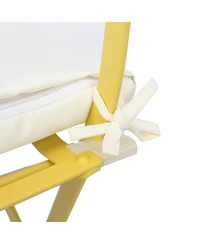 Clihome 3 Pieces Patio Bistro Balcony Metail Chair Table Set