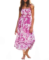 Cupshe Women's Night Show Paisley Midi Beach Dress