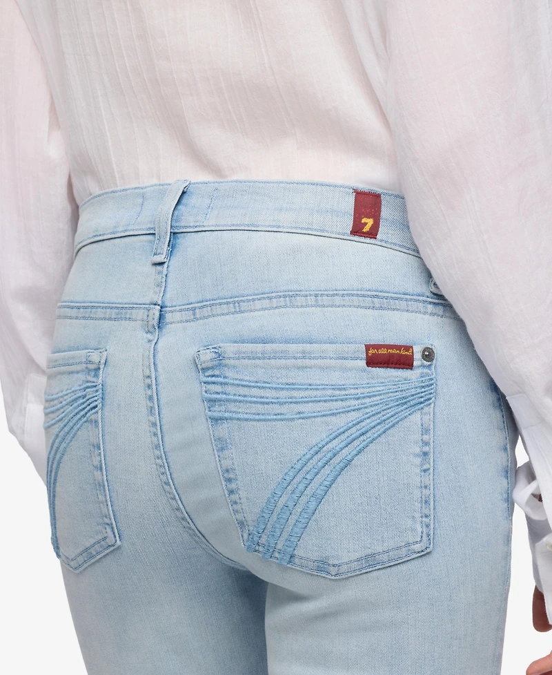 7 For All Mankind Women's Cropped Boot-Leg Cotton Flare Jeans