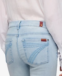 7 For All Mankind Women's Cropped Boot-Leg Cotton Flare Jeans