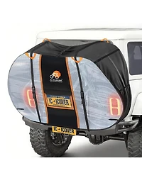 Ic Iclover Waterproof Bike Rack Cover for Transport, 600D Hitch Rack Cover with Clear Tail-Light Panel