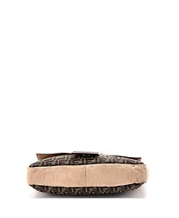 Pre-Owned Fendi Large Baguette Zucca and Pequin Canvas with Zucca Suede