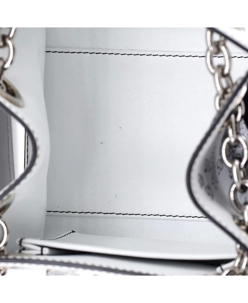 Pre-Owned Dolce & Gabbana 3.5 Chain Bucket Bag Graffiti Printed Leather