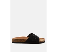 London Rag Women's Aranda Buckled Slide-On Sandals