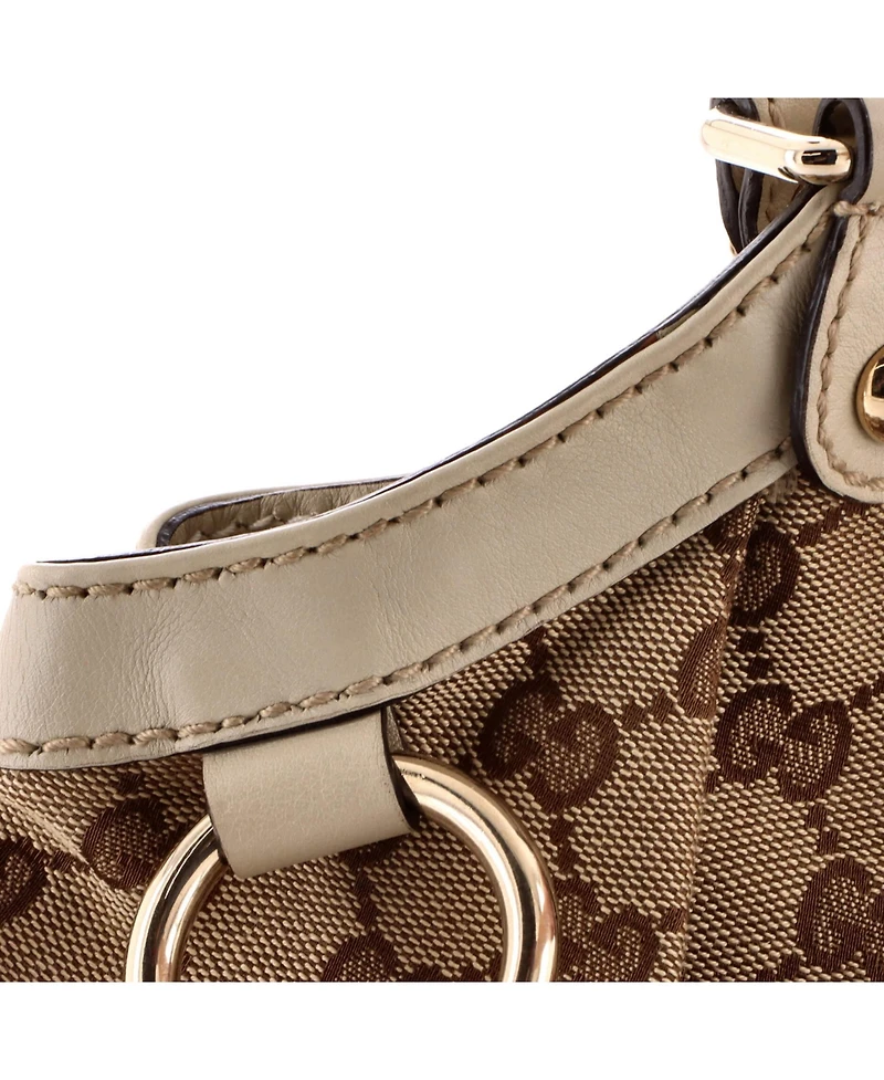Pre-Owned Gucci Large Sukey Tote Gg Canvas with Leather