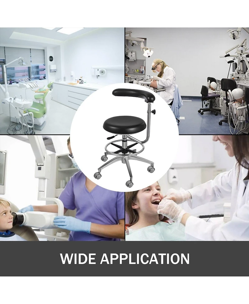 Sugift Medical Dental Stool, Pu Leather Chair, Adjustable Height for Dentist Office