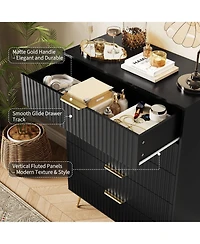 gaomon Fluted Dresser Drawers for Bedroom