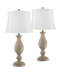 Regency Hill Serena Traditional Country Cottage Table Lamps 27 1/2" Tall Set of 2