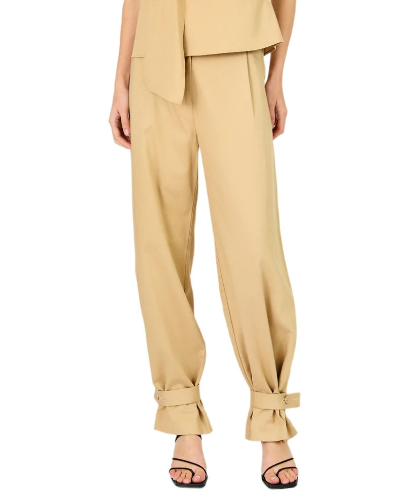 Line & Dot Women's Wide-Leg Mid-Rise Pants