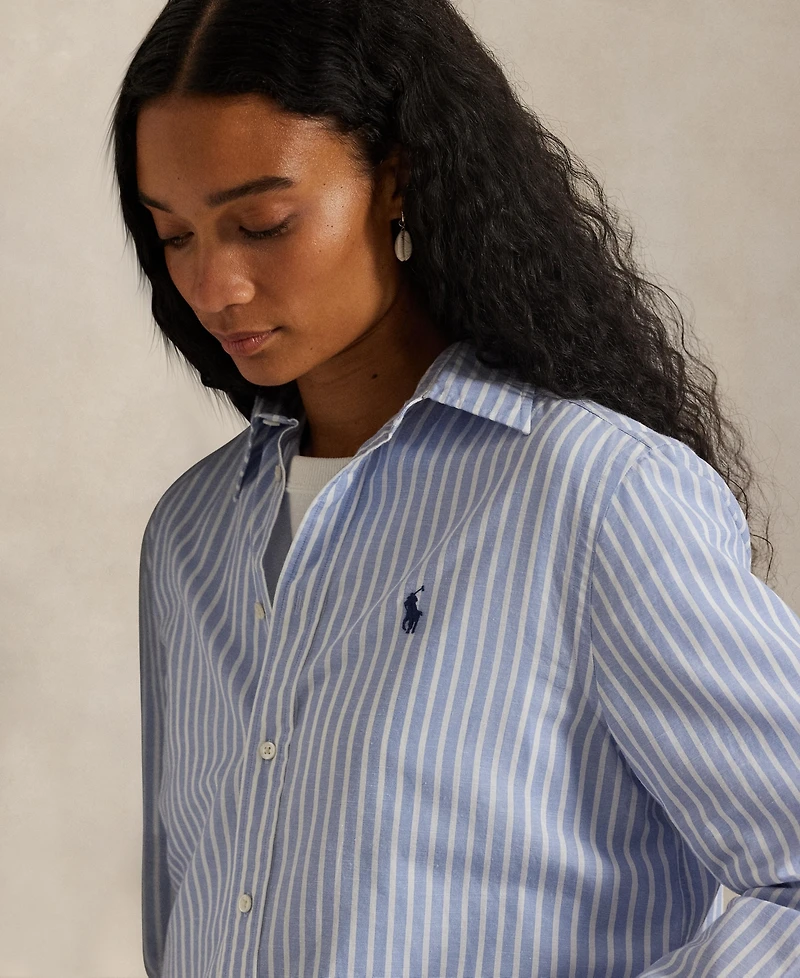 Polo Ralph Lauren Women's Striped Long-Sleeve Button-Front Shirt