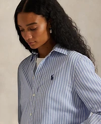 Polo Ralph Lauren Women's Striped Long-Sleeve Button-Front Shirt