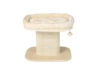 Zeus and Ruta Modern Cat Tree Tower with Large Plush Perch and Sisal Scratching Plate for Indoor Cats