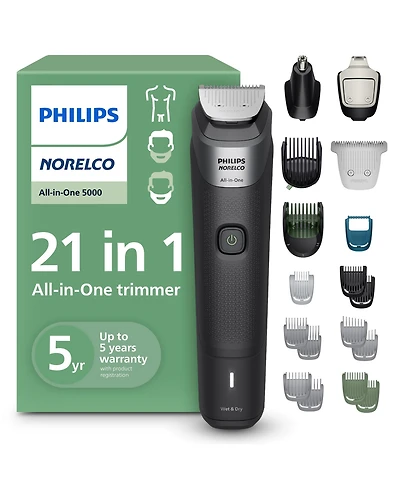 Philips Norelco All-In-One 5000 Beard, Face, Hair, and Body Trimmer for Men