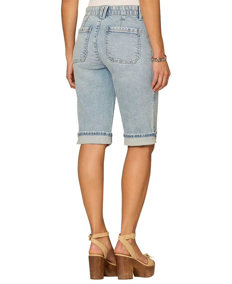 Democracy Petite Mid-Rise Bermuda Shorts