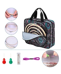 Gnuadz Embroidery Kit Project Bag Portable Craft Carry Case Starter Supplies Storage Cross Beginners Adults Totem