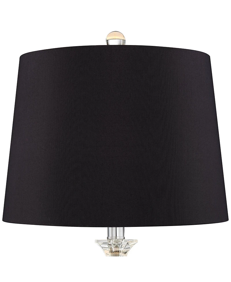 Vienna Full Spectrum Jolie Traditional Glam Table Lamps 26" High Set of 2 stick Clear Crystal Glass Shade for Bedroom Living Room Bedside