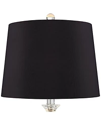Vienna Full Spectrum Jolie Traditional Glam Table Lamps 26" High Set of 2 stick Clear Crystal Glass Shade for Bedroom Living Room Bedside