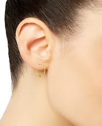 Macy's Loveknot Hoop Earrings in 10k Yellow Gold