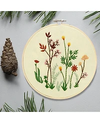 Gnuadz 4 Sets Embroidery Kit Beginner Art Craft Sewing Pattern Hoop Manual Flower