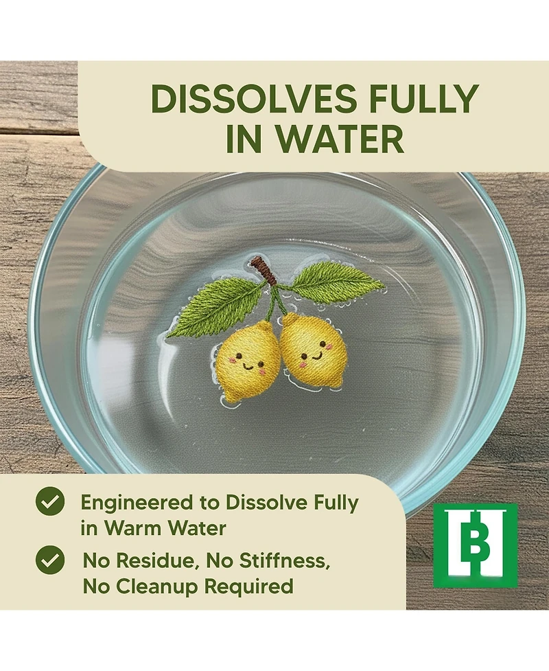 Gnuadz Water Soluble Embroidery Stabilizer Roll Washaway Backing Machine Hand 12" x 25 1.5 Oz