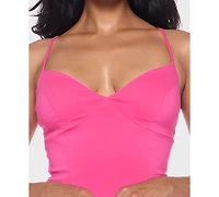 Alex & Sophia Juniors' Sweetheart Neck Criss-Cross Strap Dress