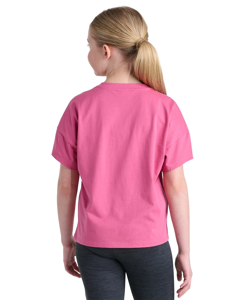 adidas Girls' 8-16 Drop Shoulder Short-Sleeve T-Shirt