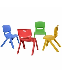 Gouun 4-Pack Stackable Children Chairs for Playroom and Classroom
