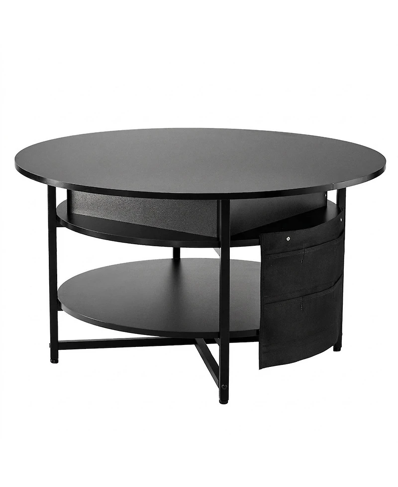 Sugift Lift Top Coffee Table, 35.3 in Round, with Extra Storage for Living Room