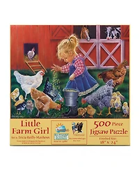 SunsOut Little Farm Girl 500 piece Jigsaw Puzzle for Adults
