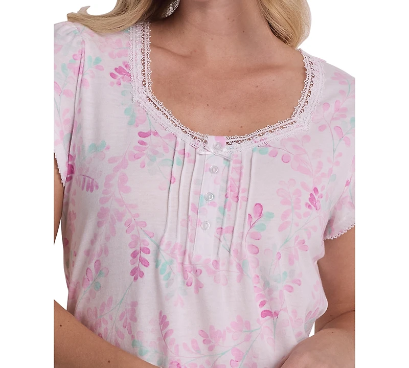 Miss Elaine Women's Short-Sleeve Top and Pull-On Shorts, 2-Pc Set