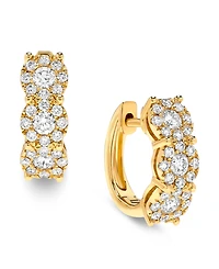 Diamond Halo Hoop Earrings (1 ct. t.w.) in 14k Gold or 14k White Gold