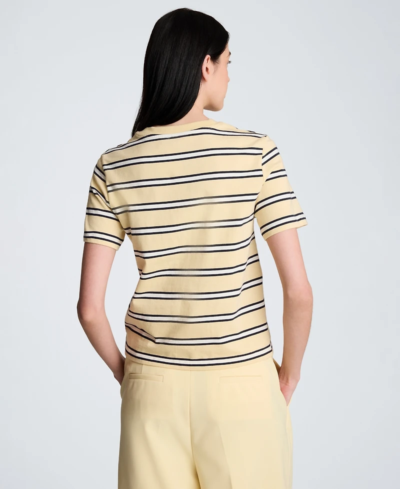 Kenneth Cole Women's Crewneck Striped T-Shirt