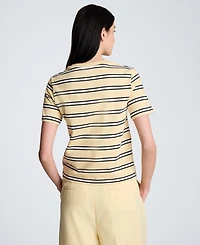 Kenneth Cole Women's Crewneck Striped T-Shirt