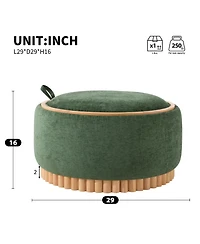 Rainsken 29" Round Storage Ottoman