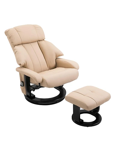 Boyel Living Massage Recliner Chair with Footstool 360degree(s) Swivel Manual Reclining Comfortable and Adjustable