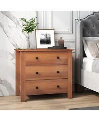 Gouun 3-Drawer Chest Dresser with Raised Base for Bedroom