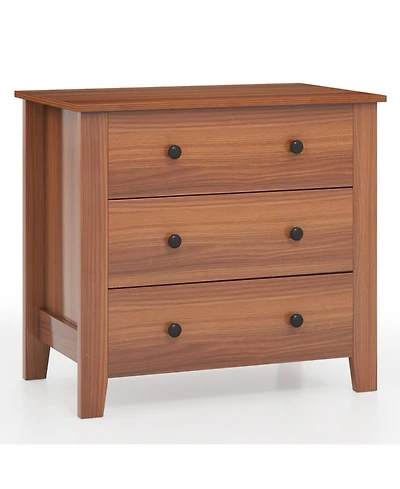 Gouun 3-Drawer Chest Dresser with Raised Base for Bedroom