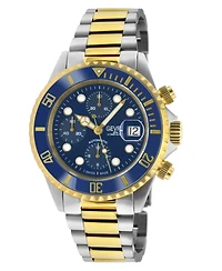 Gevril Men's Wall Street Chrono Swiss Automatic Two toned Ss Ipyg Bracelet Watch