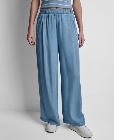 Dkny Jeans Women's High-Rise Wide-Leg Pants