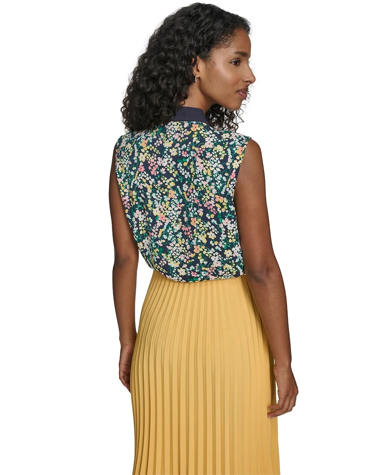 Tommy Hilfiger Women's Sleeveless V-Neck Blouse