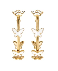 Jessica Simpson Butterfly Hoop Earrings for Women