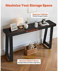 Sugift Console Table, 56 in, Modern Desk Behind Couch for Living Room