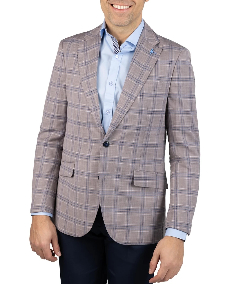 Tailorbyrd Men's Shadow Plaid Sport Coat