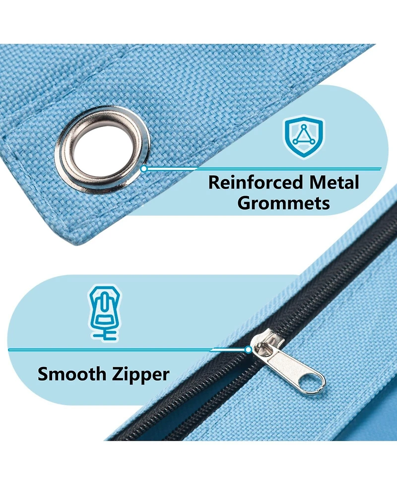 Gnuadz 6 Pack Pencil Pouches 3 Ring Binder Zipper Clear Top Bag Grommets