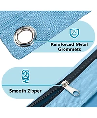 Gnuadz 6 Pack Pencil Pouches 3 Ring Binder Zipper Clear Top Bag Grommets