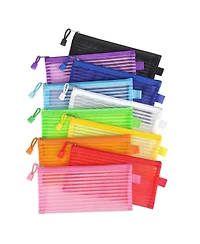 Gnuadz Zipper Mesh Pouch Pencil Bag Multipurpose Office Travel Storage 10 Pack