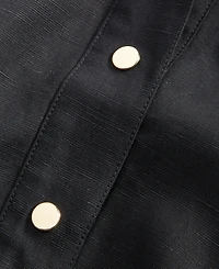 I.n.c. International Concepts Petite Linen Short-Sleeve Shirt Jacket, Macy's Exclusive