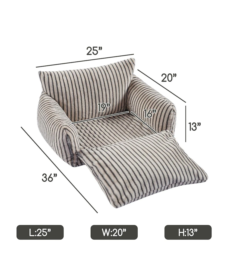Aronkl Fluffy Plush Cat Bed Double Layer Soft Pet Couch Sofa Nest Comfortable Sleeping Easy Clean For Small Cats Dogs